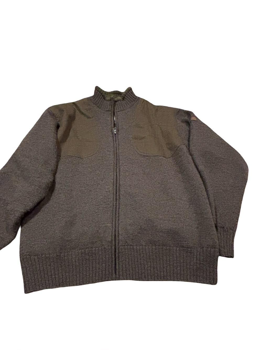 Medium Beretta  Wool sweater - zip up wool sweater with patched